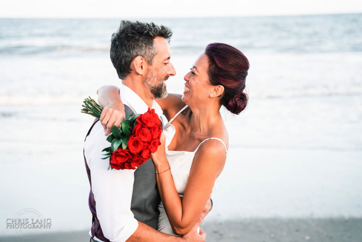 Fort Fisher Wedding Photographers - Ft Fisher Wedding Photography  - Bride and Groom photo - Beach Wedding -   Fort Fisher North Carolina -  Wedding Photography - Wedding Ideas - Bride - Groom - Wedding Dress - Chris Lang Photography- Popular wedding location - 