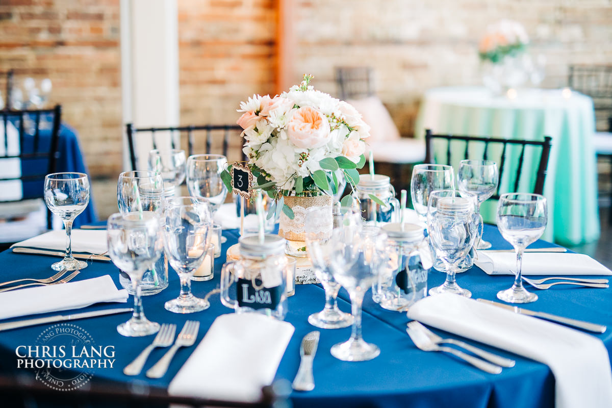 128 South Wedding & Reception Venue - Downtown Wilmington NC - Wedding Photography by Chris Lang Photography - Wedding image - wedding ideas - table decorations