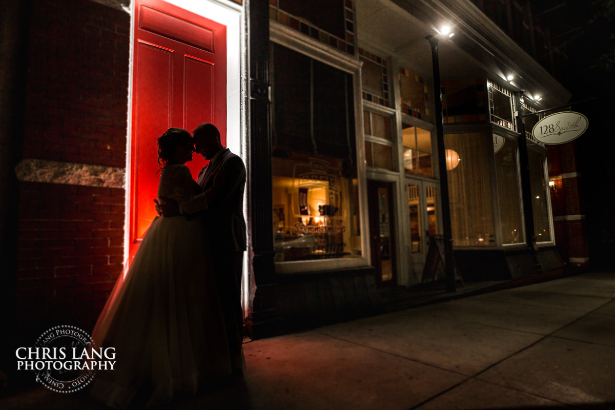 128 South Wedding & Reception Venue - Downtown Wilmington NC - Wedding Photography by Chris Lang Photography - Wedding image - wedding ideas - nighttime wedding photo