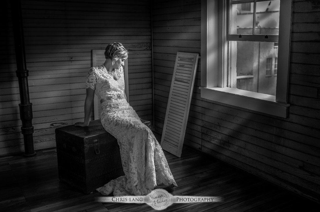 Image of a beautiful bride posing for a bridal portrait. Wilmington NC Wedding Photography