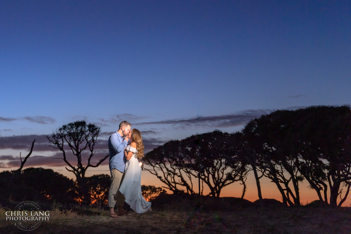 Fort Fisher Wedding Photographers  - twilight engagement session - Fort Fisher North Carolina -  Engagement Photography - Popular engagement photography locations - Lifestyle engagement photography -  Ft Fisher engagement photographers - Engagement session ideas - Trends in engagement photography - Chris Lang Photography - Engagement photos 