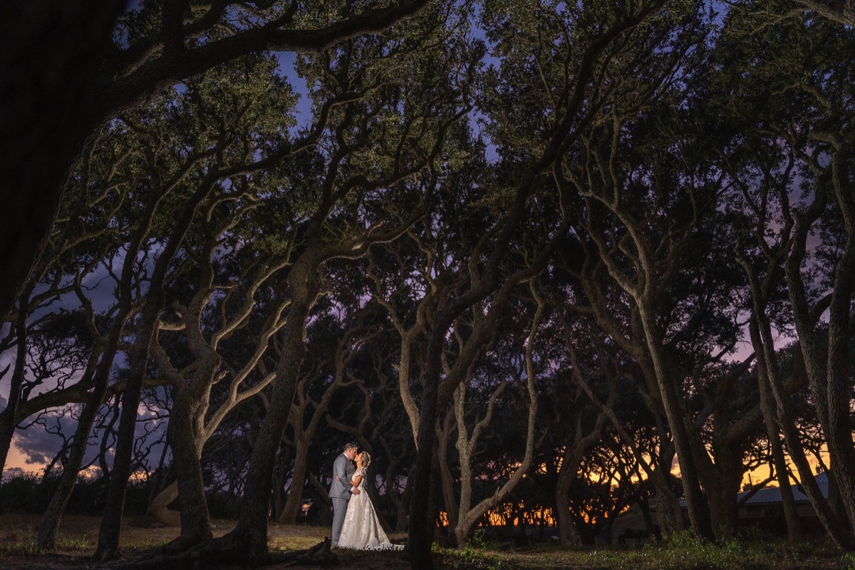Fort Fisher Wedding Photographers - Ft Fisher Wedding Photography  - Dark & moody wedding photo   Fort Fisher North Carolina -  Wedding Photography - Wedding Ideas - Bride - Groom - Wedding Dress - Chris Lang Photography- Popular wedding location - Lifestle Wedding Photography