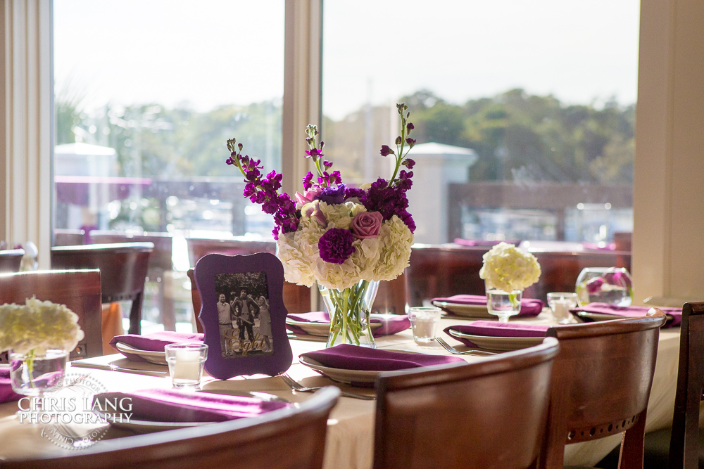 bluewater grill wedding & receptions - wrightsville beach - nc - table decorations