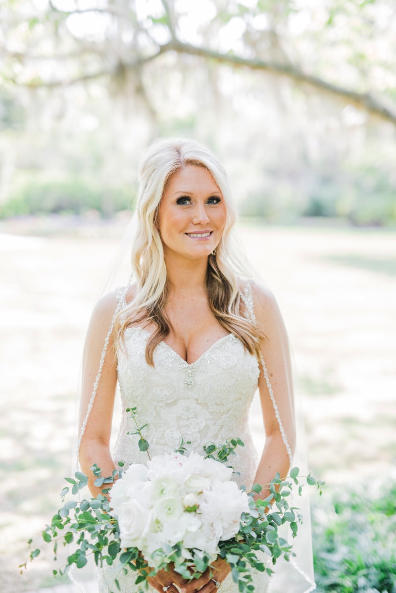 Spring bridal portrait in Airlie Gardens - bridal portrait photography - bridal portraits - bride - wedding dress - ideas - wilmington nc -