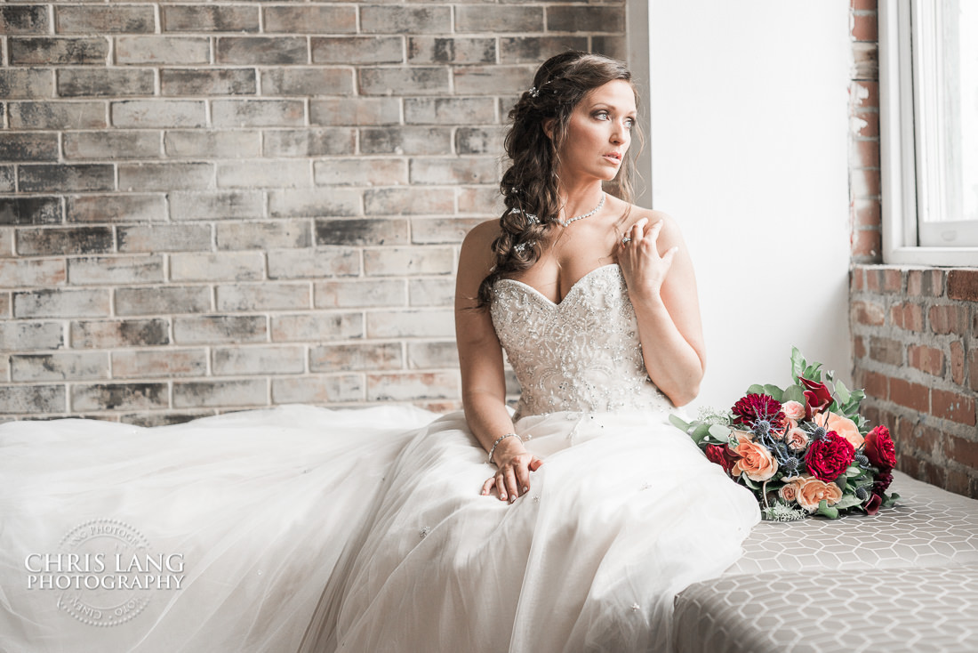indoor bridal portrait - wilmingotn wedding venues - bridal portrait photography - photographers - bridal portraits - bride - wedding dress - ideas - wilmington nc