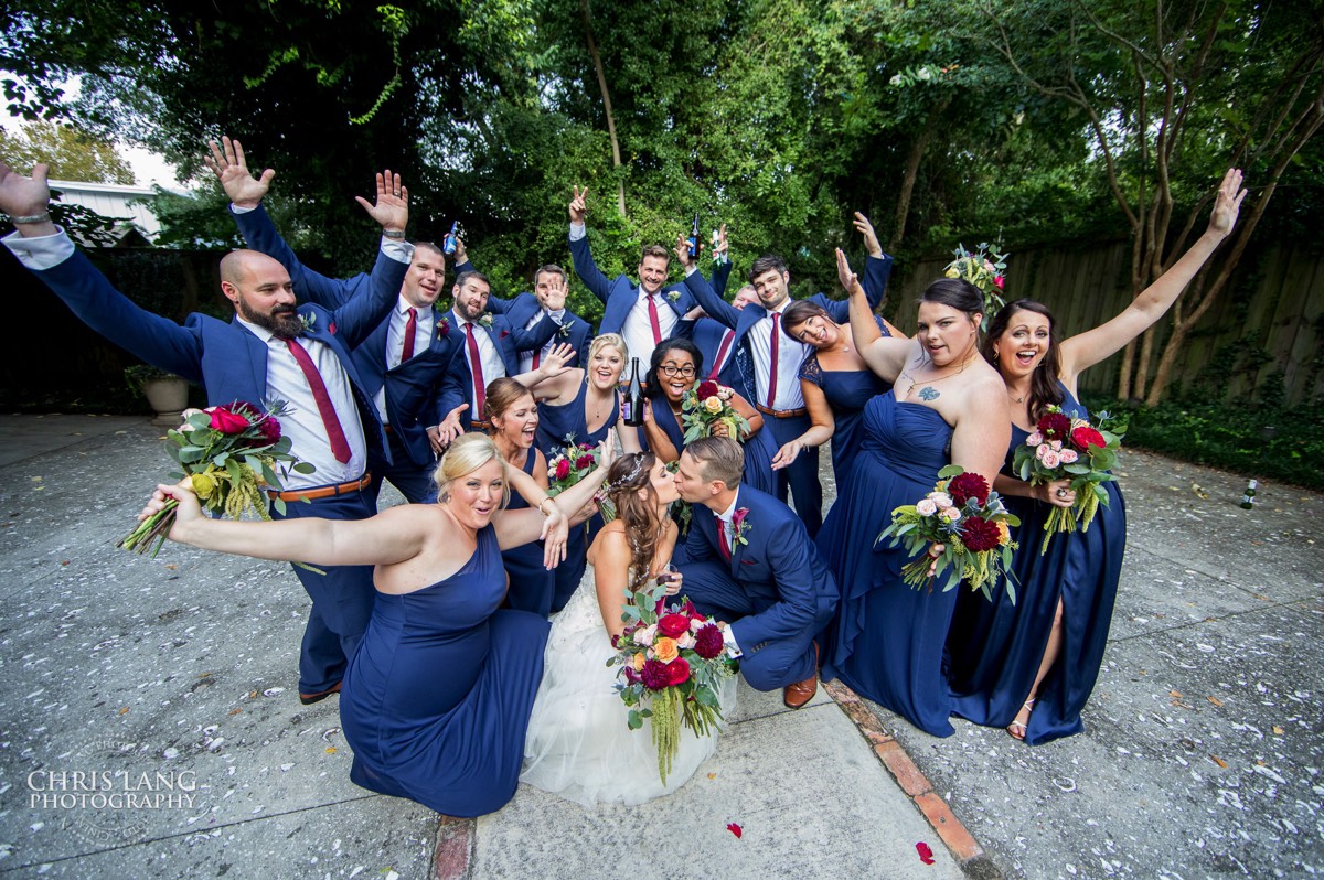 Fun bridal party picture - wedding day - bride and groom - brooklyn arts center - weddings - wedding venue -  wedding photo - ideas - wilmington nc - chris lang photography 