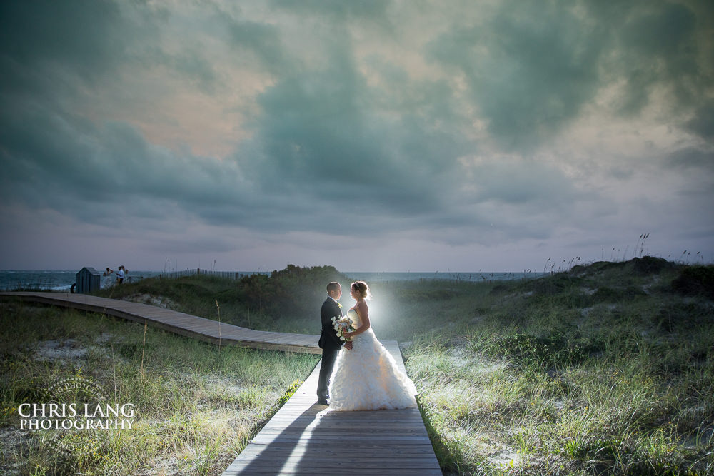 Bald Head Island Beach Weddings - Bride & Groom - Shoals Club - Beach Weddings