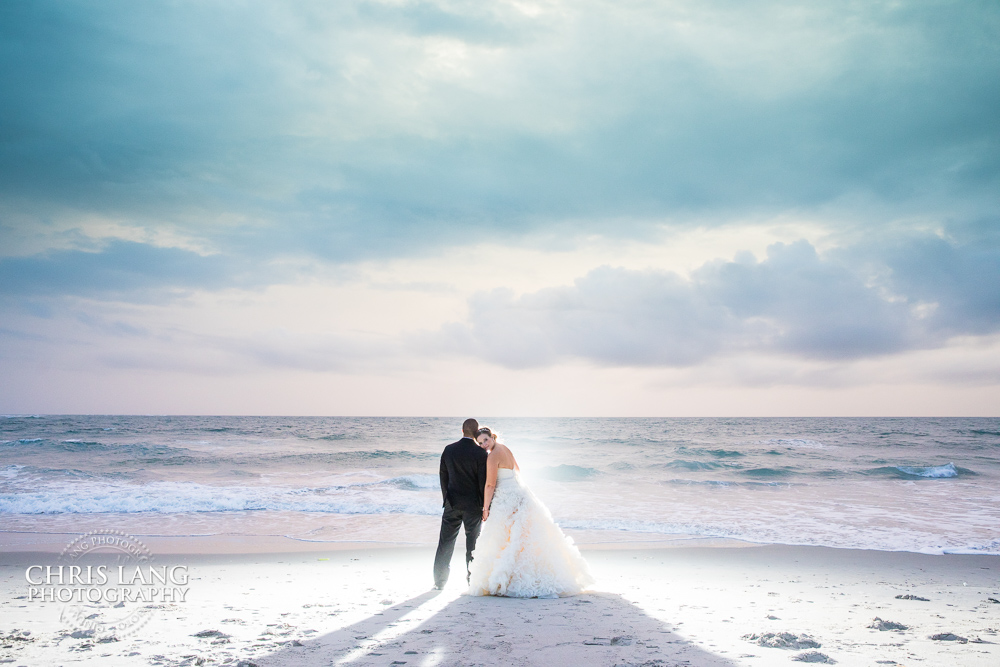 Atlantic Ocean - Bald Head Island - NC - beach weddings - beach wedding picture - wedding ideas - beach wedding photography - bride & groom - sunset weddign picture  - beach wedding ideas
