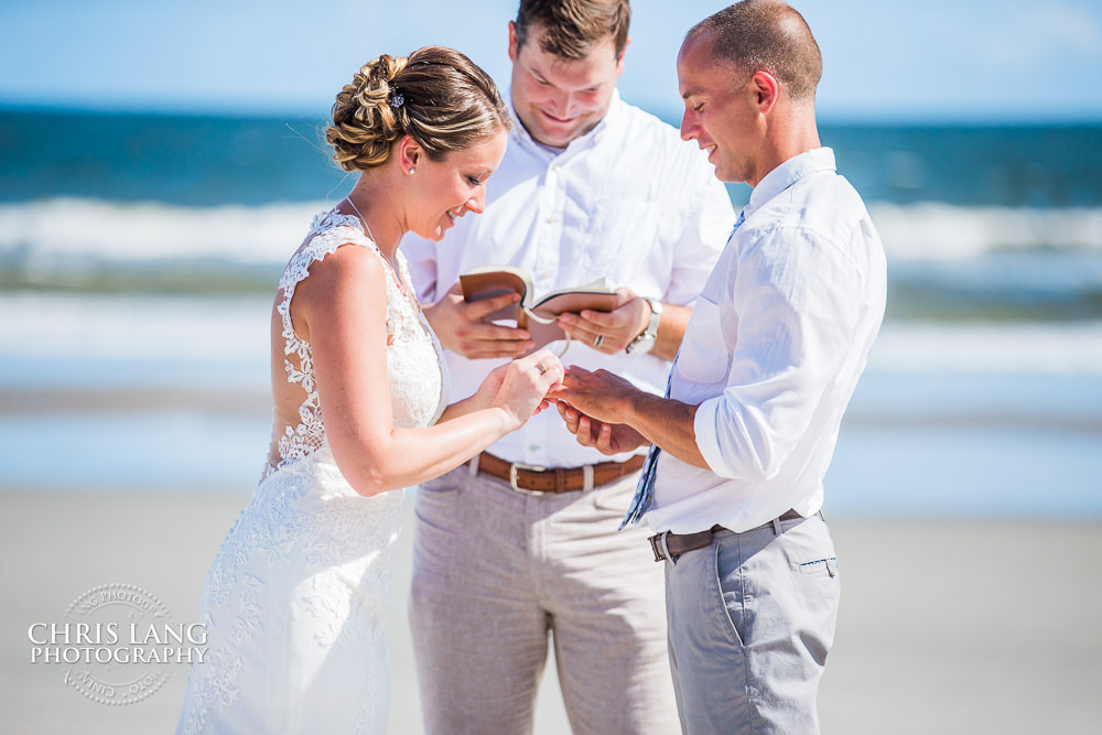 wrightsville beach nc beach wedding ceremony - beach wedding ceremony - beach weddings - beach wedding picture - wedding ideas - beach wedding photography - 