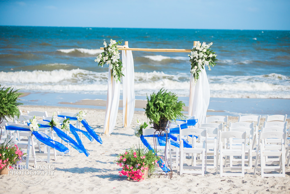 Topsail island-beach weddings - beach wedding ceremony setup - beach weddings - beach wedding picture - wedding ideas - beach wedding photography - 