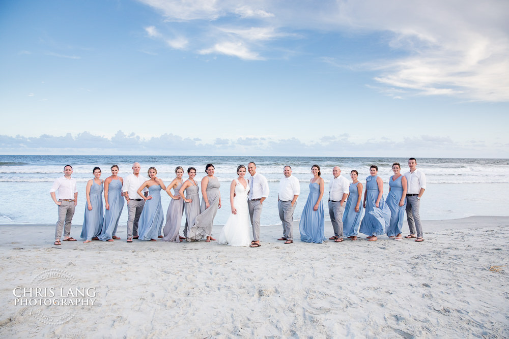 north carolina beach weddings - bridal party - beach weddings - beach wedding picture - wedding ideas - beach wedding photography -  Chris Lang Photogaphy