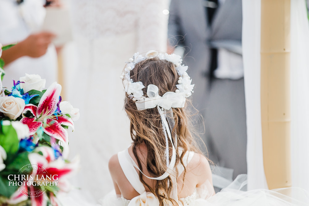 wrightsville beach nc beach wedding photo - flower girl - beach weddings - beach wedding picture - wedding ideas - beach wedding photography -  