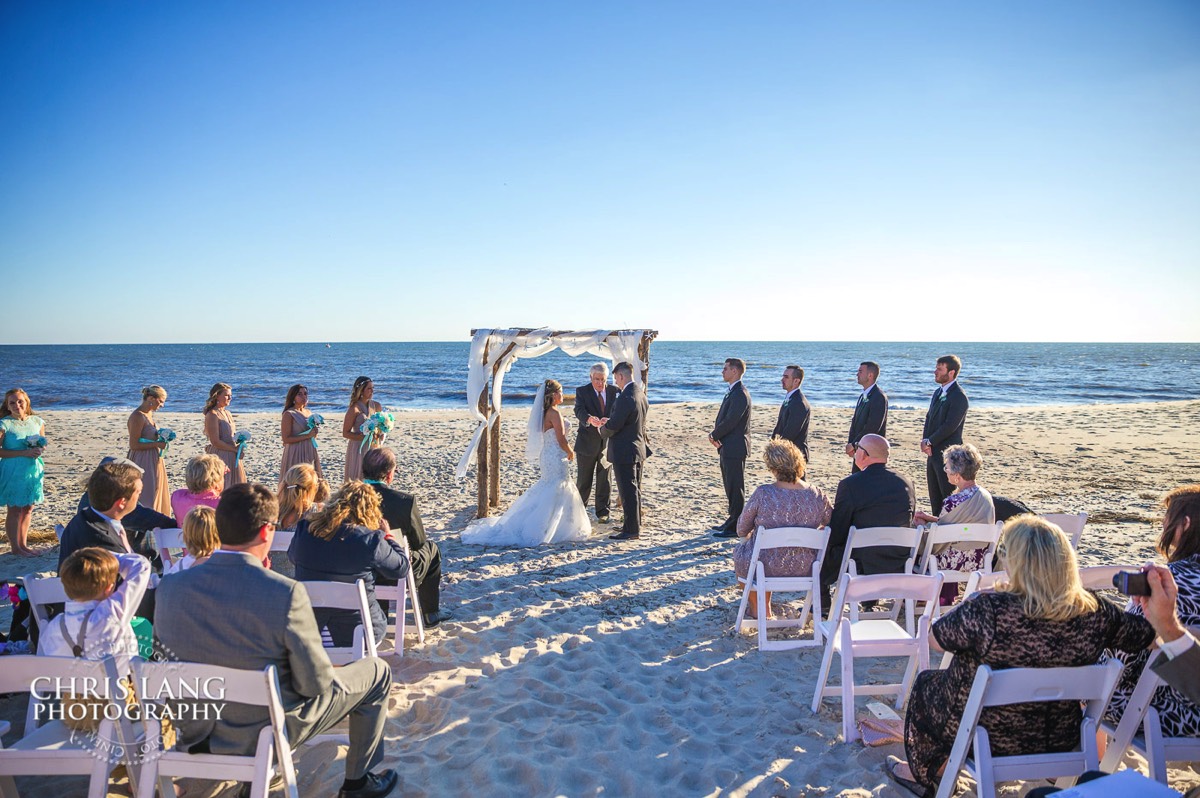oak island beach wedding ceremony - oak island wedding photographers - oak island wedding image - beach wedding photography - beach wedding ideas -