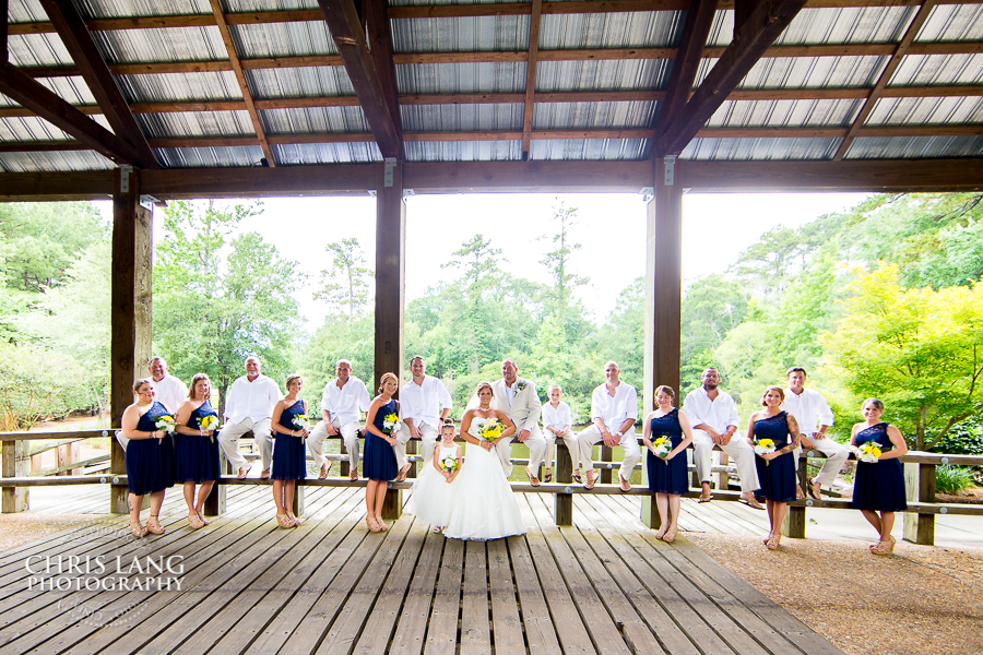 Bridal Party Pictures at the covered bridge at RIver Landing - Wallace NC