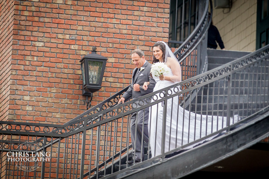 Brides entrance into wedding ceremony  - River Landing Wedding Ceremony 