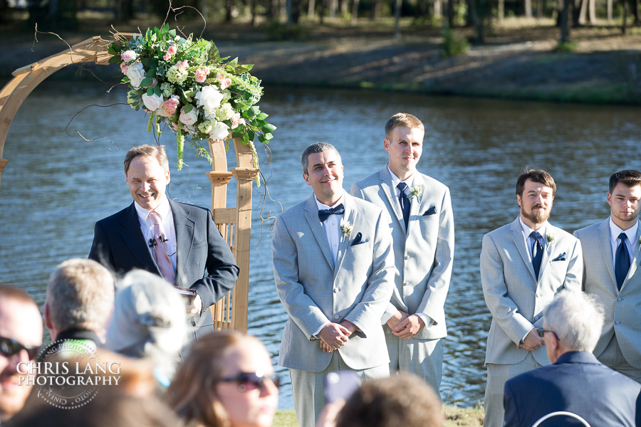 River alnding Wedding Pictures - Wedding Ceremony on the Country Club Lawn