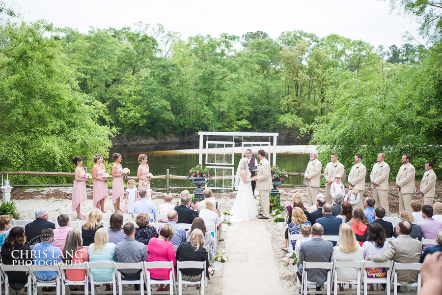 Wedding Ceremony overlooking the Cape Fear River - River Landing River Lodge - Wallce NC