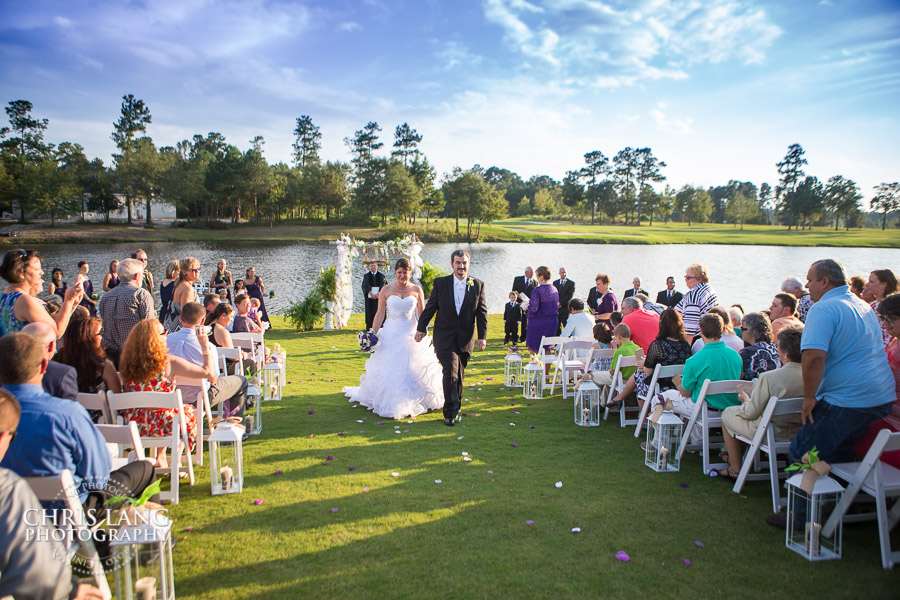 Wedding ceremony on the Lawn of RIver Landing - Wallace NC