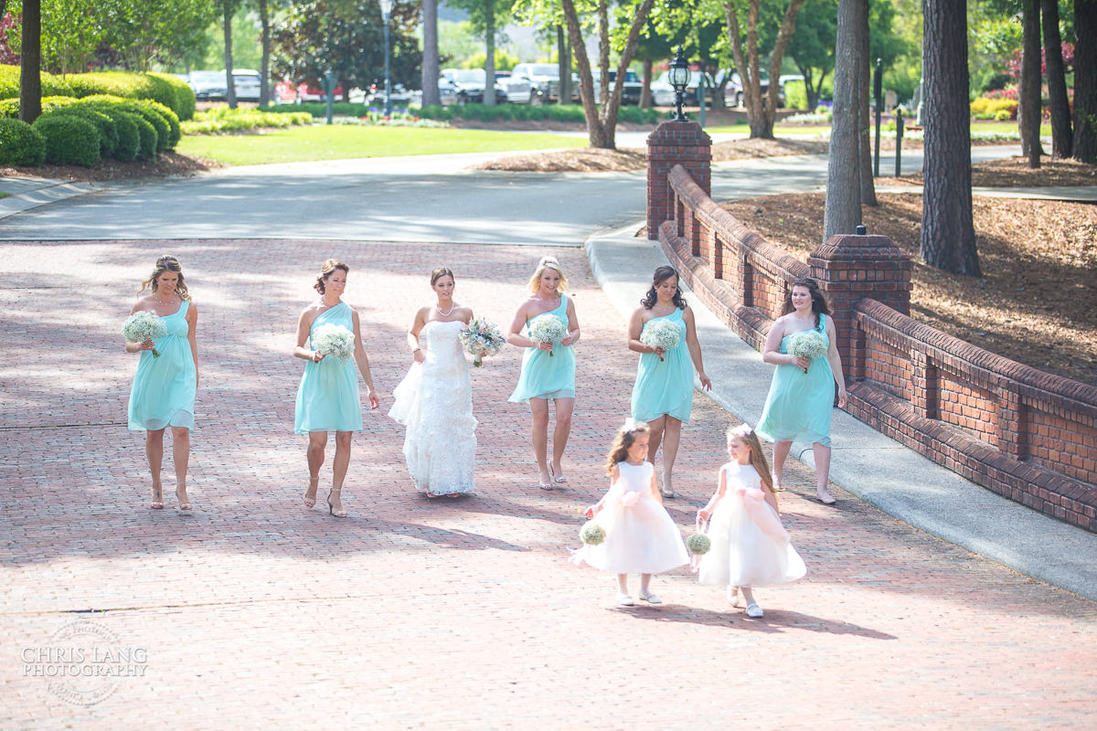 bridemaids walking with flower girls -bridal-party-photos-photography-ideas - wilmington weddings