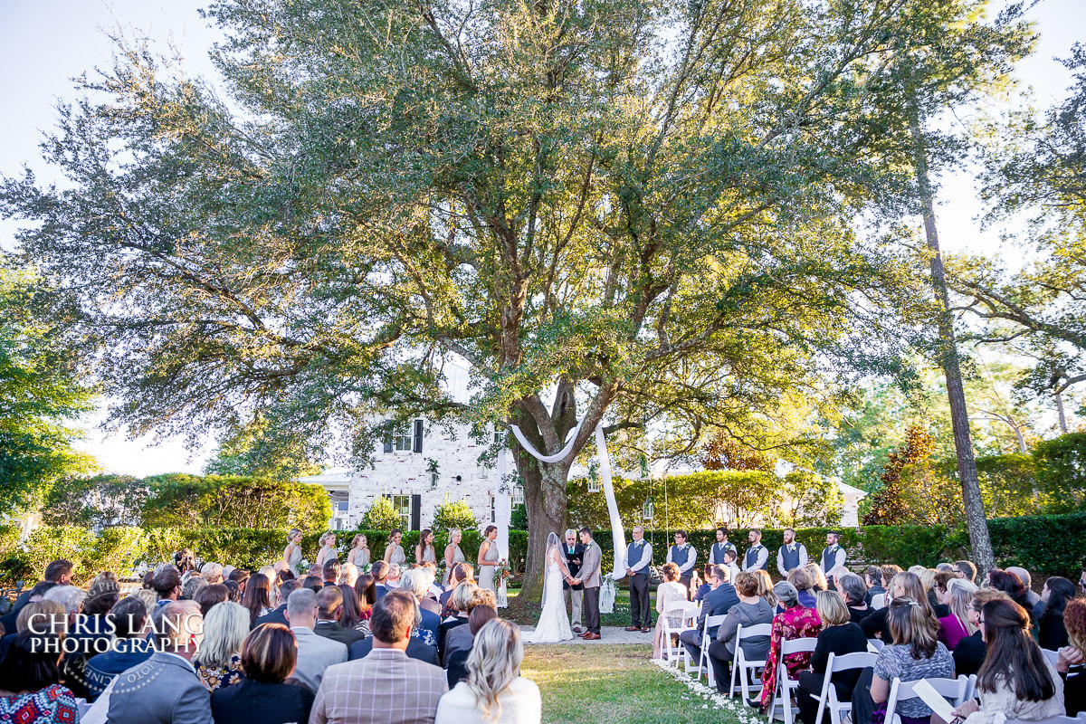 garden wedding ceremony - wedding ceremony photo - wedding ceremonies - bride - groom - bridal party - wedding ceremony photography - ideas