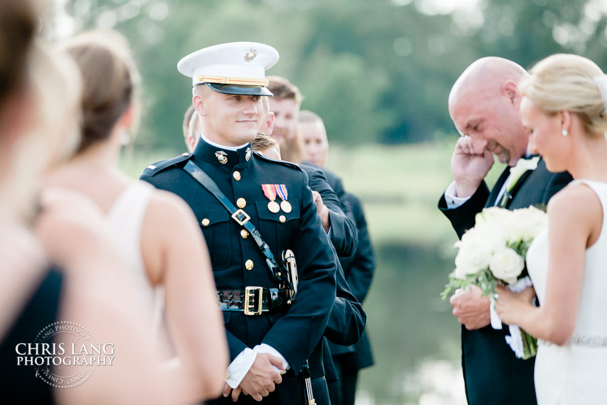 wedding ceremony photo - wedding ceremonies - bride - groom - bridal party - wedding ceremony photography - ideas - wilmingotn nc wedding photography 