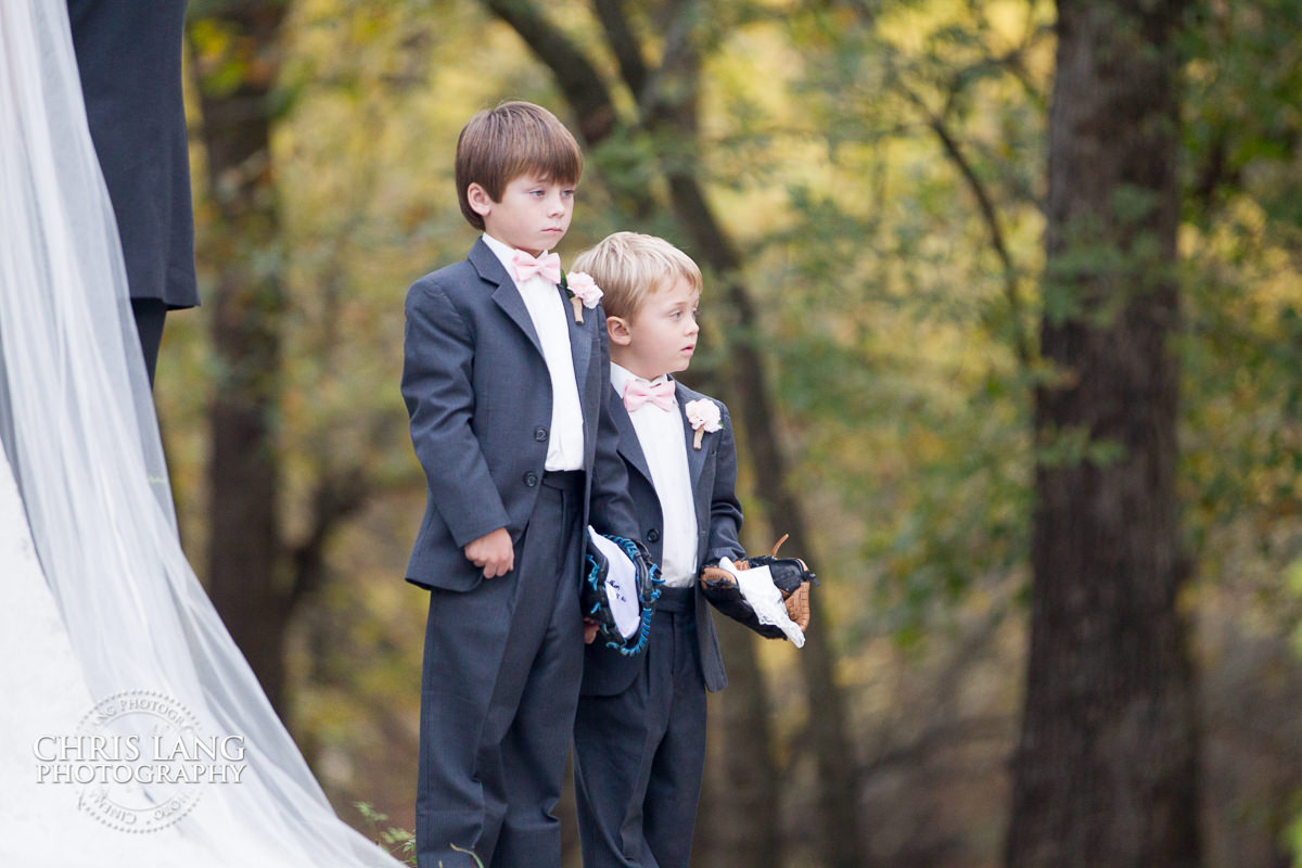 Ring Bearers -Wedding ceremony photo - Wedding ceremonies - bride - groom - bridal party - wedding ceremony photography - ideas - Wilmingotn NC Wedding Photography