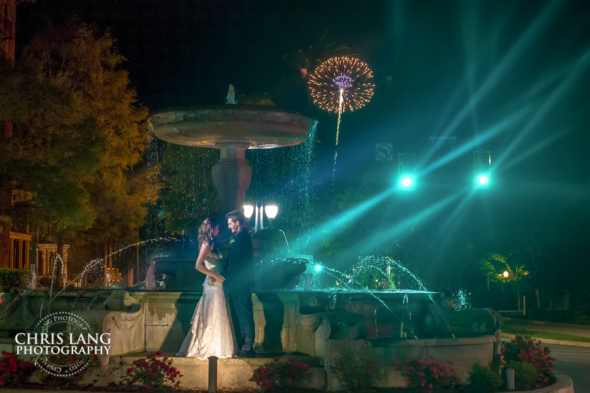 Bellamy Mansion Weddings - Wilmington NC - wedding photography - night wedding photography - evening wedding photos- bride - groom - wedding photo ideas - 