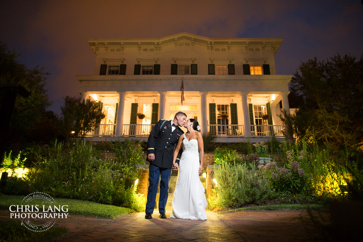 The City Club Weddings - Wilmington NC - City Club Wedding Photo - wedding photography - night wedding photography - evening wedding photos- bride - groom - wedding photo ideas - 