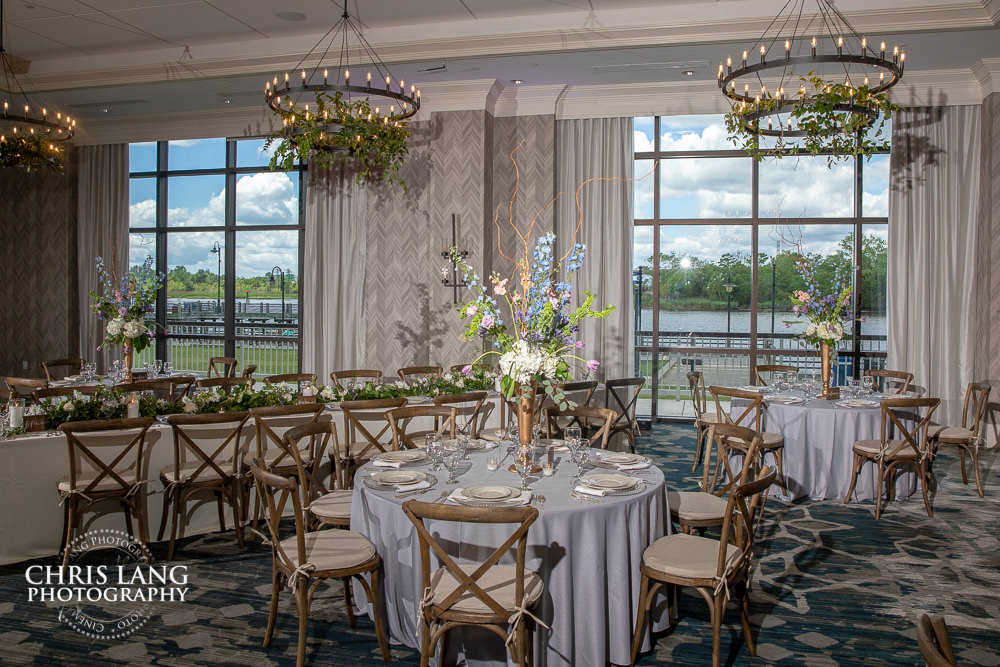 views of the capre fear river from inside embassy suites wedding venue - wedding at embassy suites by hilton - wilmington nc - wedding photo - wedding reception - wedding decor - wedding and event venues - 