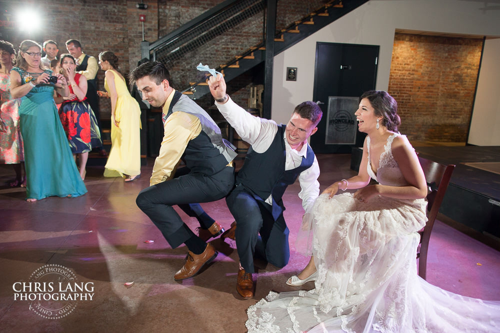 Garter toss - ironclad brewery - wedding photo - wedding photography - wedding & reception ideas - 