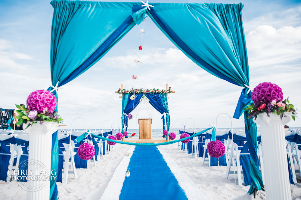 beach wedding ceremony - wrightsville beach north carolina wedding -  beach wedding photographer - destination weddings - 