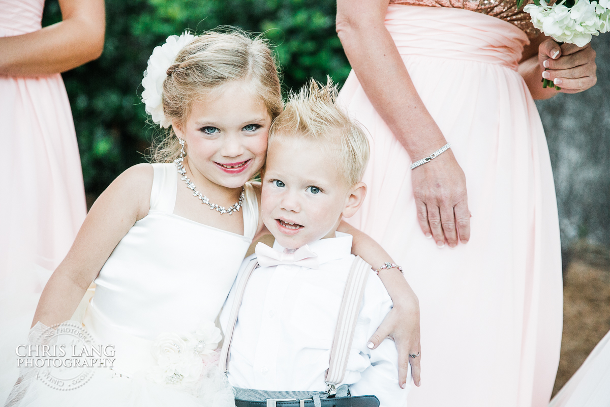 Flower girl and ring bearer at Wrightsville Manor - Wilmington NC - Wedding Picture Ideas - Chris Lang Photography